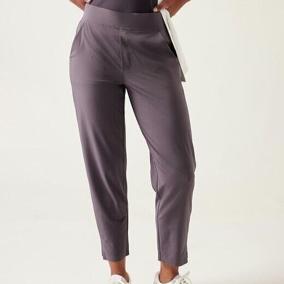 Athleta Brooklyn Ankle Pant Dusk NWT Size 24 Plus Size Pull On Athletic Pocket - Picture 1 of 7